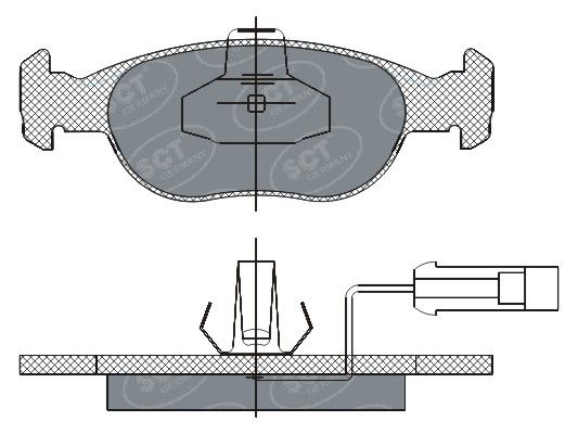 SCT GERMANY Комплект тормозных колодок, дисковый тормоз SP 291 PR
